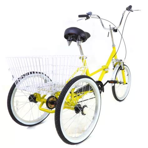 20 INCH ADULT Tricycle Single Speed 3 Wheel Bike Adult Folding Trike