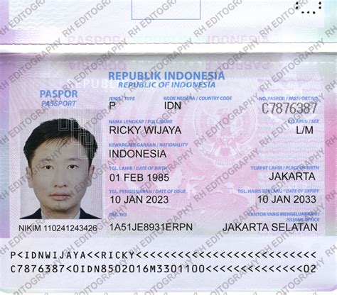 Indonesia Passport PSD Template - RH Editography