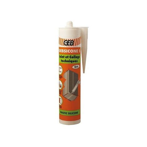 890053 Gebsicone S Mastic Silicone Gris Cartouche 310ml CF 4321088