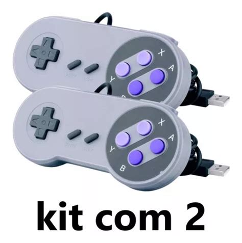 2 Controles Usb Super Nintendo Snes Joystick Windows Pc Note