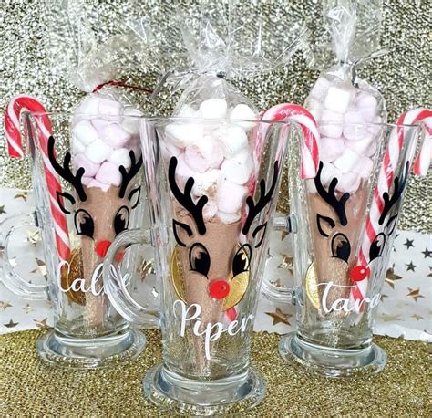 Customized Mugs With Homemade Choco Reindeer