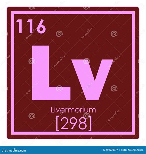 Livermorium Chemical Element Stock Illustration - Illustration of ...