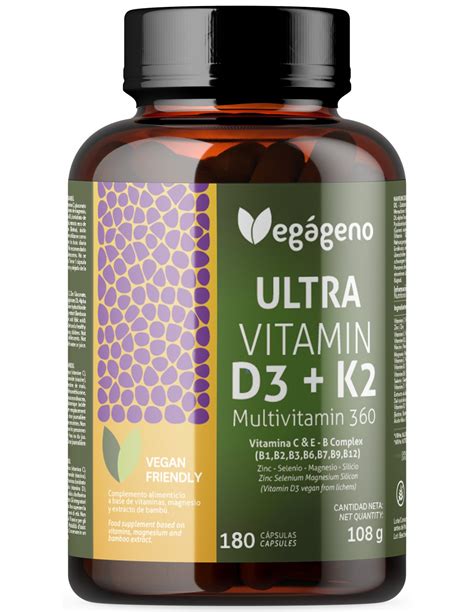 Ultra Vitamina D Y K C Psulas Veg Multivitaminico Con Vitaminas