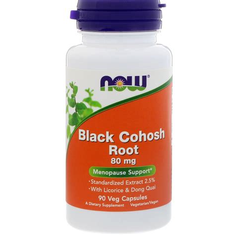 Now Foods Black Cohosh Root 80 Mg 90 Veg Capsules Byclue