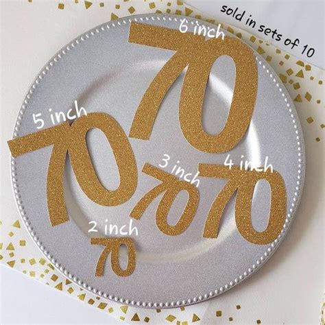 70th Birthday Decorations / Sets of 10 / DIY 70th Birthday - Etsy ...