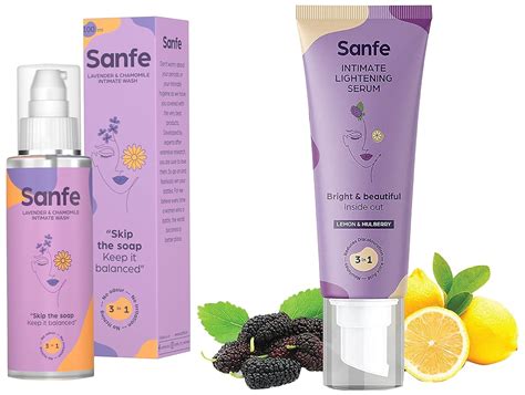 Sanfe Intimate Lightening Serum & Natural Intimate Wash Combo – Veeha ...