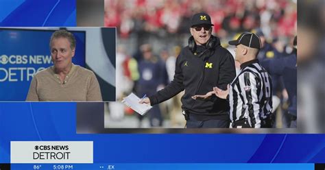 Jim Harbaugh Facing 4 Game Suspension For Breaking Ncaa Rules Cbs Detroit