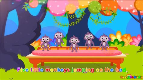 Hooplakïdz Fïve Lïttle Monkeys | Nursery Rhymes - Nursery Rhymes Fan ...