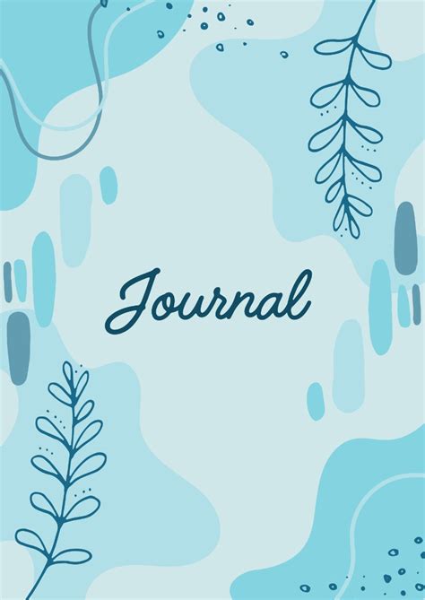 blue abstract aesthetic journal cover  document