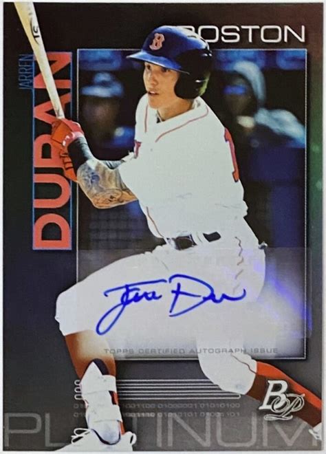 Jarren Duran Autographed 2020 Bowman Platinum Boston Red Sox Baseball