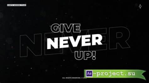 Videohive Kinetic Typography Titles AE 43811794 Project For