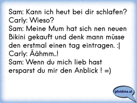 Sam Kann Ich Heut Bei Dir Schlafen Carly Wieso Sam Meine Mum Hat Sich Nen Neuen Bikini