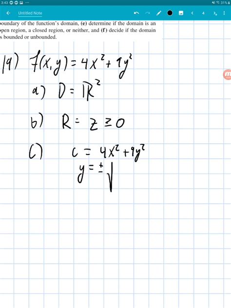 Solved A Find The Function S Domain B Find The Function S Range C Describe The Function