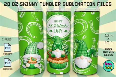 St Patrick Gnomes Oz Skinny Tumbler Graphic By Miraclemaker