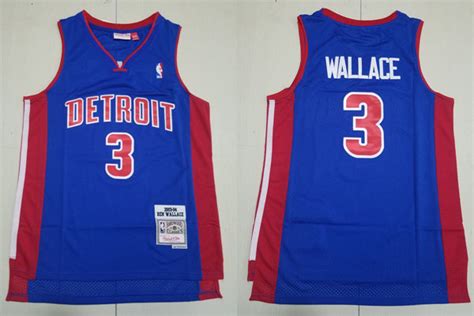 Mens Detroit Pistons Ben Wallace Mitchell Ness Royal