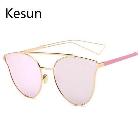 Fashion Retro Sunglasses Women White Pink Cat Eye Sunglasses Luxury