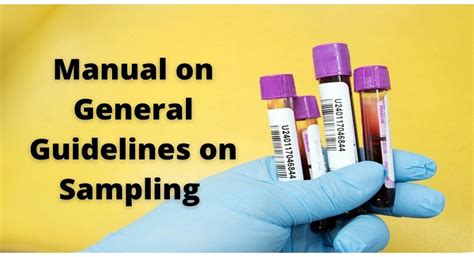 Fssai Manual On General Guidelines On Sampling