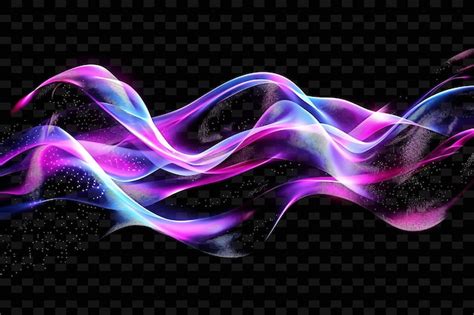 Premium Psd Abstract Colorful Waves On A Black Background