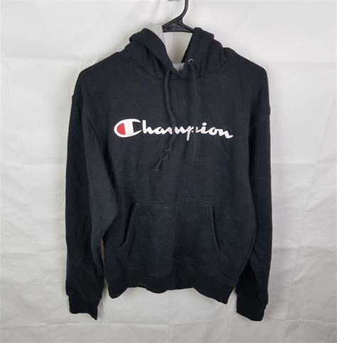 Champion Powerblend Fleece Hoodie Pullover Sweatshirt Black Gf89h Mens