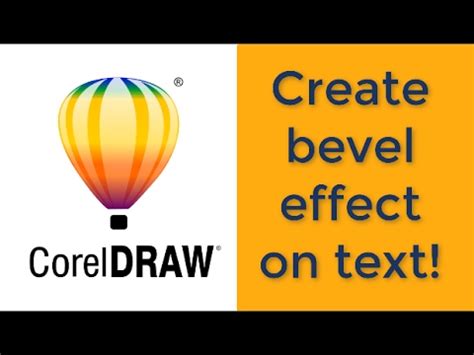 Corel Draw Create Bevel Effect On Text Youtube