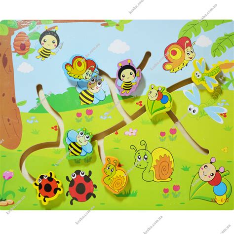 Деревянный лабиринт «Насекомые» арт XQ612 по цене 90 грн: купить ...