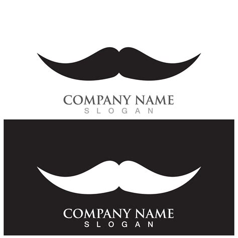 mustache logo and vector template 12769267 Vector Art at Vecteezy