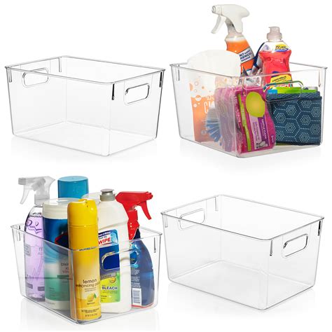 Buy Clearspace Plastic Storage Bins Perfect Kitchen Organization Or