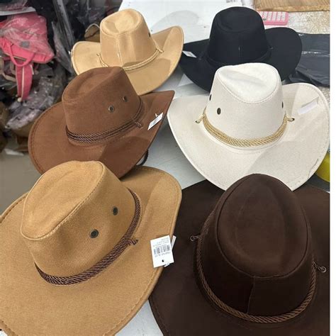 Chapéu Cowboy de Camurça Barretos Country Boiadeiro Vaqueiro Shopee