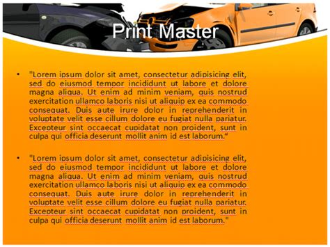 Car Accident Powerpoint Template Teaching Resources