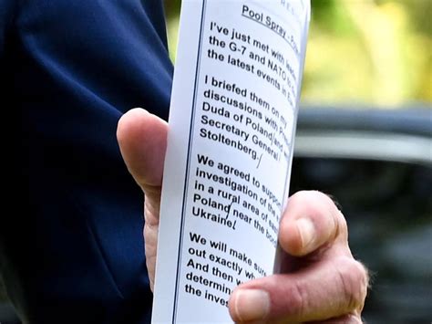 Joe Biden Cheat Sheet US Presidents Notes During Bali G20 Event