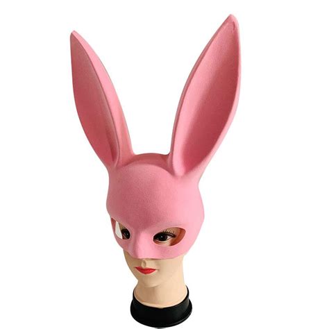 Women Girl Sexy Rabbit Ears Mask Cute Bunny Long Ears Bondage Mask