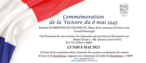 Invitation La C R Monie Du Mai Commune D Oust