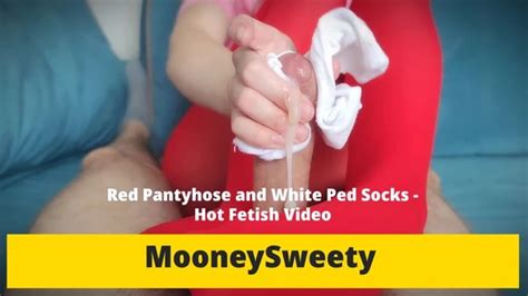 Red Pantyhose And White Ped Socks Hot Fetish Video Amateur Porn Feat Mooneysweety Xhamster