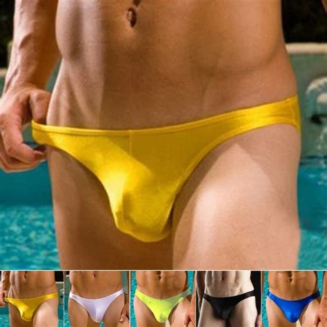 Mens Sexy Swimwear Bulge Pouch Swim Briefs Bikini Surfing Shorts Swimsuit Thong Eur