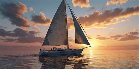 View Of Sail Boat On Water Background Sail Boat On Water Sailboat