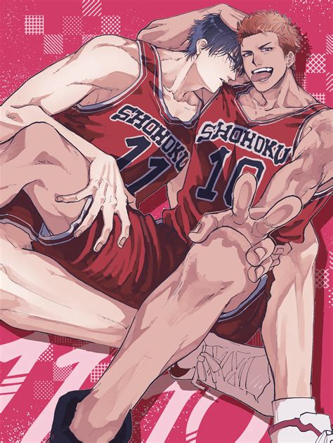 Sakuragi Hanamichi And Rukawa Kaede Slam Dunk Drawn By A Nzi End