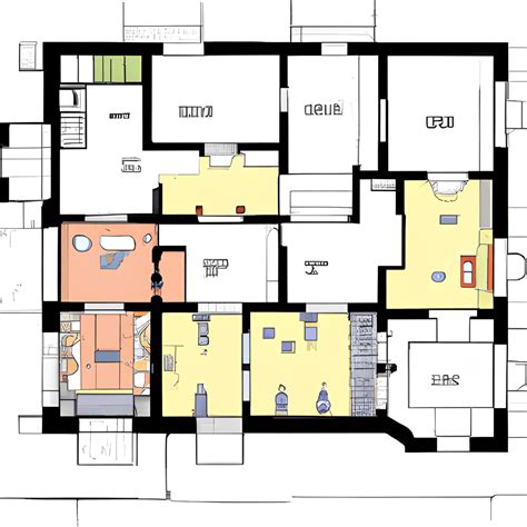 Ground Floor Building Plan Layout · Creative Fabrica