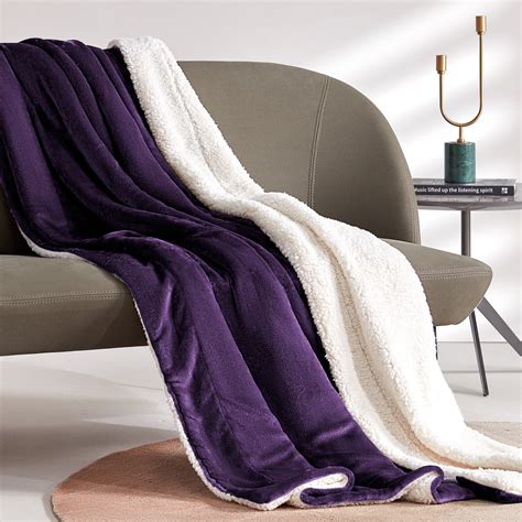 Sleep Zone Sherpa Fleece Blanket Twin Size60x80 For Bed Fuzzy
