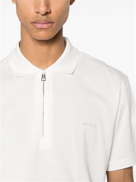 Moncler Logo Appliqu Polo Shirt White Farfetch