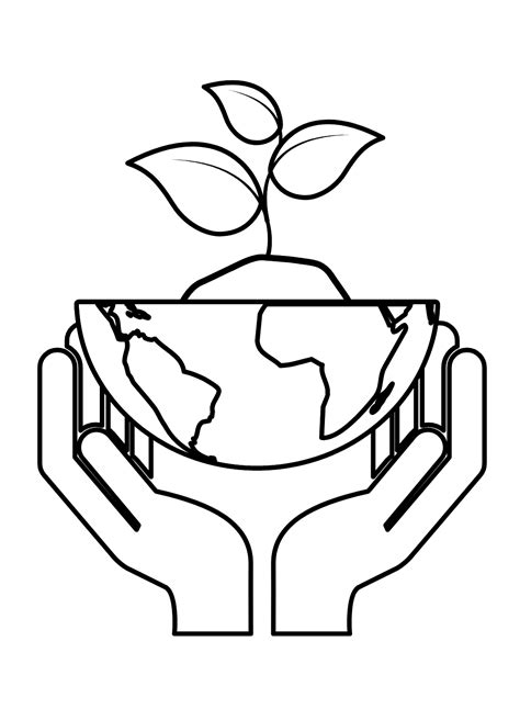 Eco Friendly Environment Coloring Page Free Printable Coloring Pages