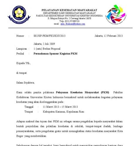 Contoh Surat Permohonan Kerjasama Sponsorship Contoh Surat Permohonan