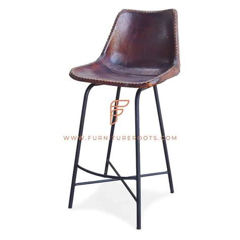 Leather Metal Bar Chair – Bar Furniture India | FurnitureRoots