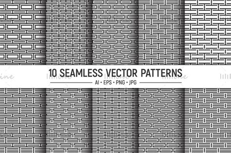 10 striped seamless patterns