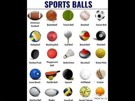 Types Of Sports Balls Youtube