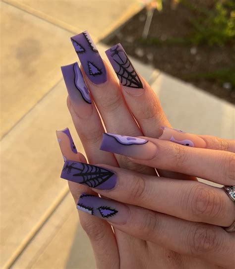 33 Coolest Purple Halloween Nails For The Fright Night