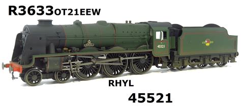 Hornby R3633OT21LCW Rebuilt Patriot Class 45521 RHYL In BR Lined Green