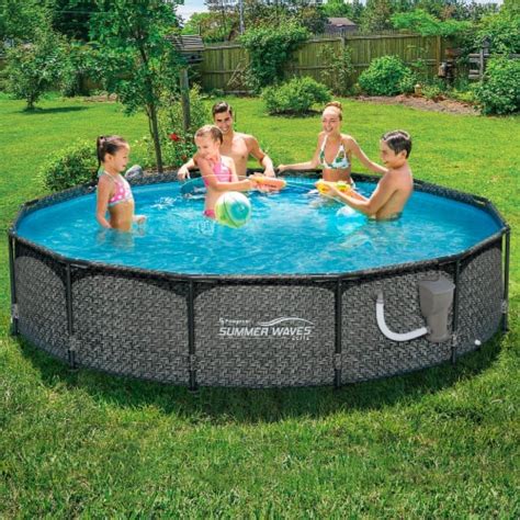 Summer Waves X Outdoor Round Frame Above Ground Swimming Pool