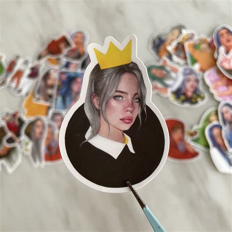 50pcs Billie Eilish Stickers Vinyl Decal Pop Singer Billie Etsy