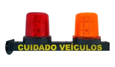 Sinalizador Garagem Entrada E Saída De Veículos Led Bivolt