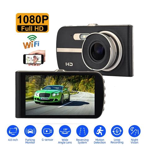 Car Dvr Wifi Full Hd P Dash Cam Rear View Vehicle Camera Video